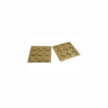 Forma Christmas Cookies,silicon de culoare rosie, dimensiune 305x305x12.5mm
