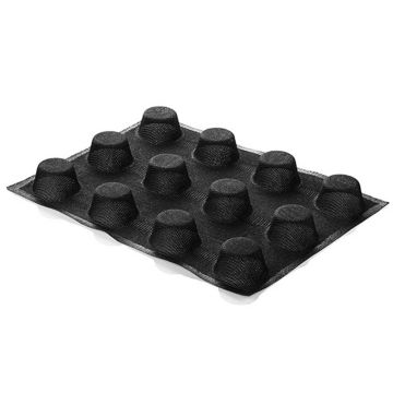 Forma din fibra de sticla, model Round, culoare neagra, temperatura de lucru -40grC/+230grC