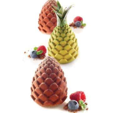 Set 2 piese FORESTA & ANANAS110, forma din silicon, alcatuit din baza din material plastic si forma silicon cu cinci compartimente, capacitate compartiment 110 ml