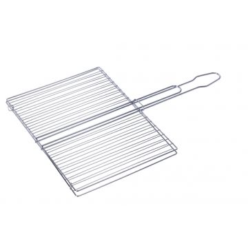 Grill dublu pentru gratar, dimensiuni 250x250mm