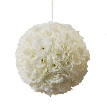 Sfera decorativa cu trandafiri ivoire, diametru 280mm