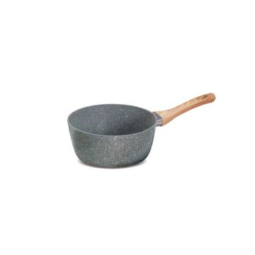 Cratita cu 1 maner, model Stone Cooking, suprafata antiaderenta, diametru 140mm, pretabila si pentru plita cu inductie