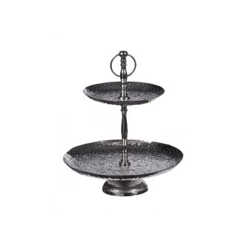 Suport decorativ din metal cu 2 nivele