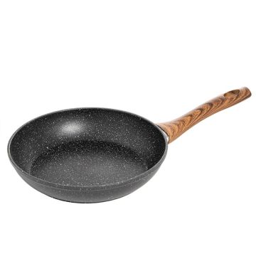 Tigaie, gama Black Stone, din piatra neagra, poate fi folosita pe plita cu inductie, diametru 240mm