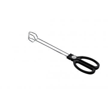 Cleste din inox cu maner din plastic de culoare negru, lungime 315mm