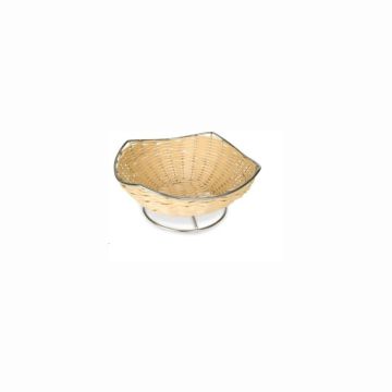 Cos rotund din ratan sintetic, cu suport din otel, diametru 270mm