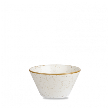 Bol rotund, linia Churchill-Stonecast, de culoare Barley White, capacitate 340ml, dimensiuni 121x65mm
