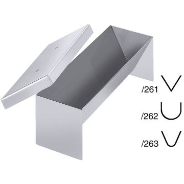 Terina triunghiulara, capacitate 0.7 litri, inaltime 75 mm, inox cu finisaj lucios