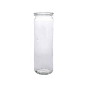 Borcan cu capac, model Cylindrical, din sticla, capacitate 600ml